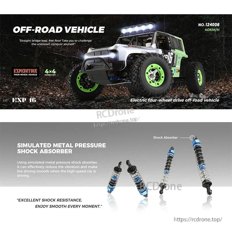 WLtoys 124006 1:12 4WD RC Crawler Car 40 km/h