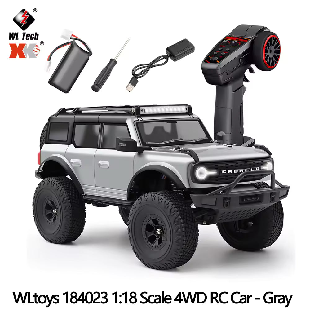 WLtoys 184023 1:18 Ford Bronco 4WD RC Rock Crawler — 2-Speed, Portal Axles (RTR)