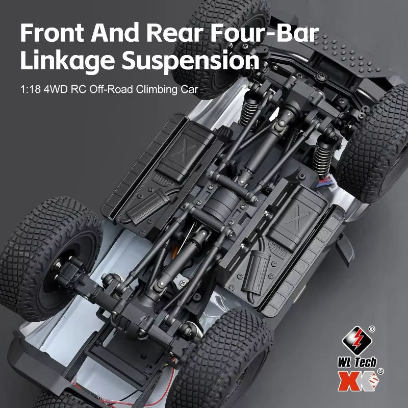 WLtoys 184023 1:18 Ford Bronco 4WD RC Rock Crawler — 2-Speed, Portal Axles (RTR) — 2-speed gearbox