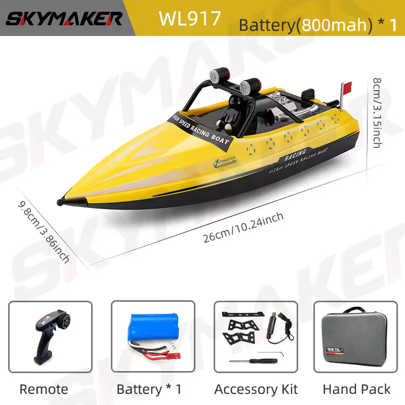 Wltoys WL917 2.4G RC Jet Boat 16km/h Waterproof Racing 