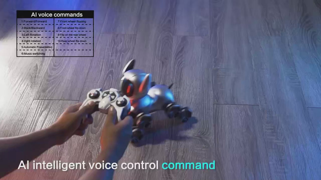 4DRC Y9 RC Robot Dog 8 Wheels Stunt Toy with Gesture Control